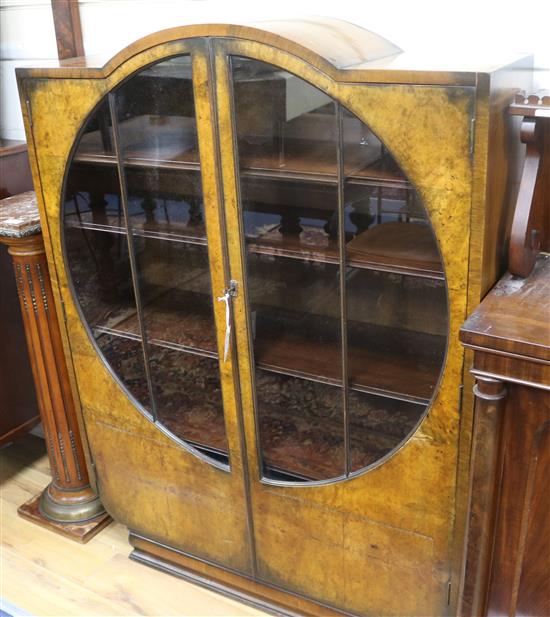 An Art Deco display cabinet W.102cm